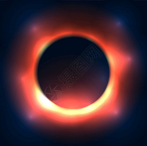 黑洞宇宙插图旧恒星的爆炸带闪光的无焦点圆框用于您设计的矢量元素黑洞的宇宙插图图片