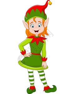 装着可爱绿精灵图片素材