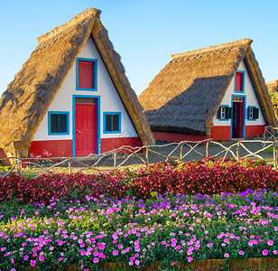 santmdeir岛potugal等地传统历史农村住房图片