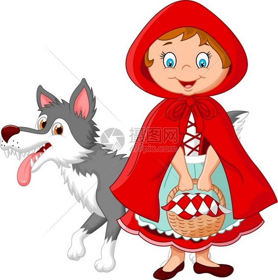 小红帽和大灰狼图片