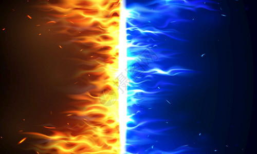 爆炸火焰和闪电燃烧矢量背景图片