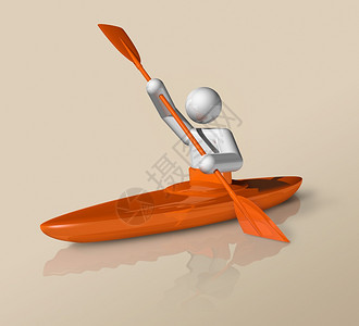 三维独木舟滑雪符号奥林匹克运动插图独木舟滑雪3d图标奥林匹克运动图片
