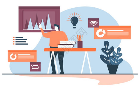 互联网络分析插图图片素材