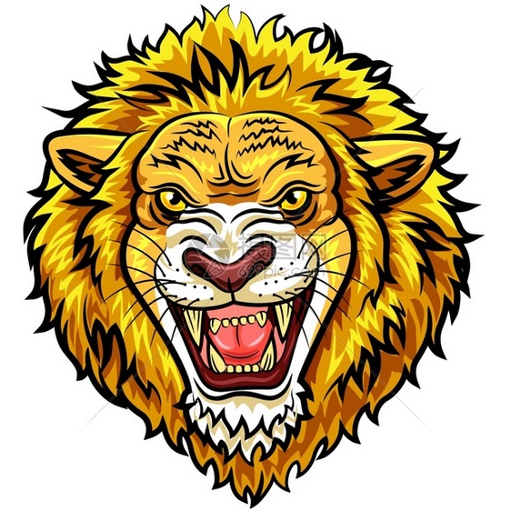 狮子头吉祥物插图图片