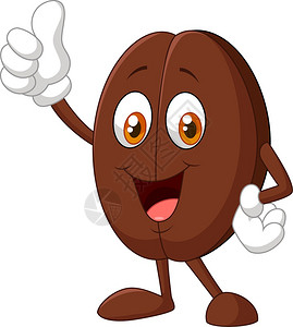 豆乃有趣的漫画咖啡豆插画