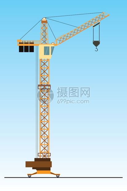 起重机增缩矢量说明图图片