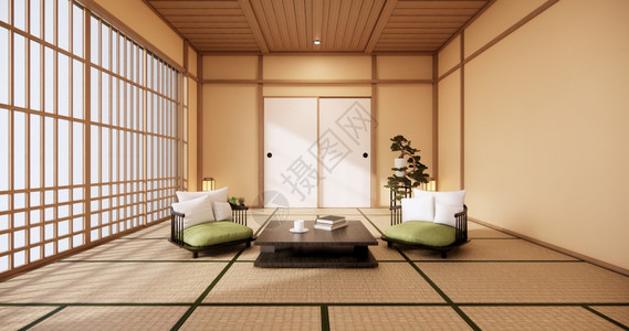 以日本风格专门设计空房间3D图片