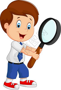 放大镜眼睛插画