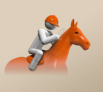 三维马术跳符号奥林匹克运动插图骑马跳三维图标奥林匹克运动图片