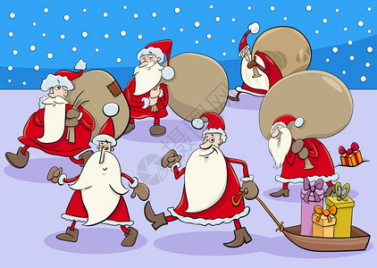 卡通可爱圣诞老人图片