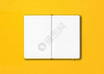 黄色开线笔记本模型在多彩背景上隔离黄色开线笔记本在多彩背景上隔离图片