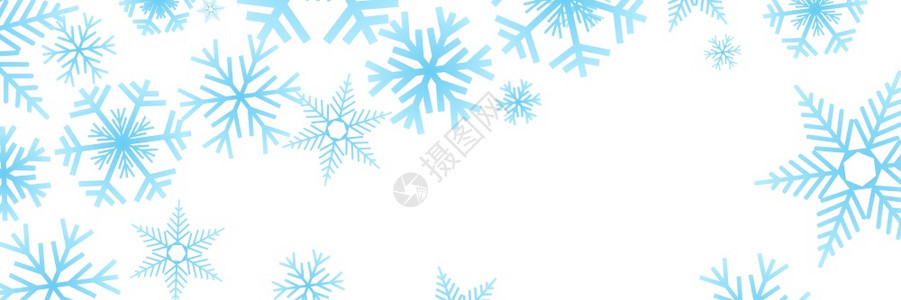 矢量横幅蓝色冬季背景带冰和雪图片