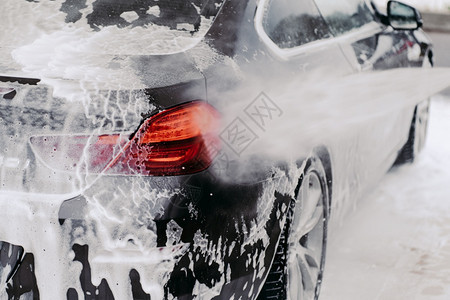 清洁汽车服务高压水喷式机细节在洗车或清洁站有选择地集中关闭图片