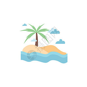 海滩删改的棕榈树图形设计图片