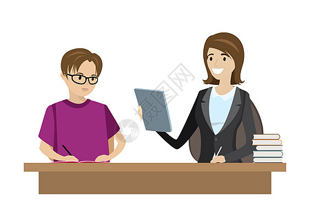 花男孩插画-花男孩卡通-用于海报贺卡包装和更多材料的现代矢量设计