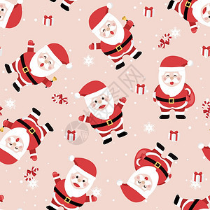 圣诞节无缝模式有圣诞树背景冬季模式有雪花包装纸冬季问候网页背景圣诞节和新年贺卡图片