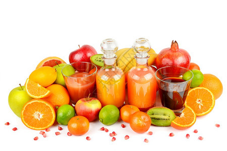 柑橘维他命汁健康饮品新鲜水果石灰葡萄橙橘子图片