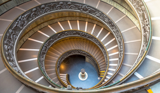 20年著名的螺旋楼梯具有双螺旋梵蒂安博物馆由GiusepMom于1932年制作背景图片