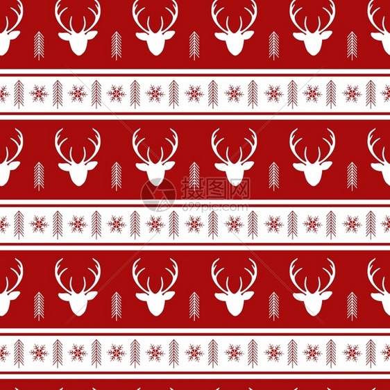 圣诞节无缝模式包括驯鹿背景冬季模式鹿包装纸冬季问候网页背景圣诞节和新年贺卡图片