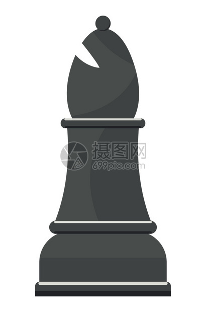 黑色单卡通象棋像插图图片