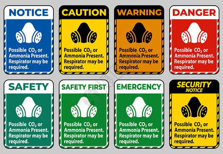 pe标记可能的CO2或氨可能需要呼吸器图片