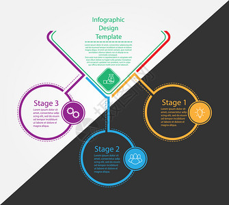地理设计模板商业成功培训或晋升的三个步骤平板设计图片