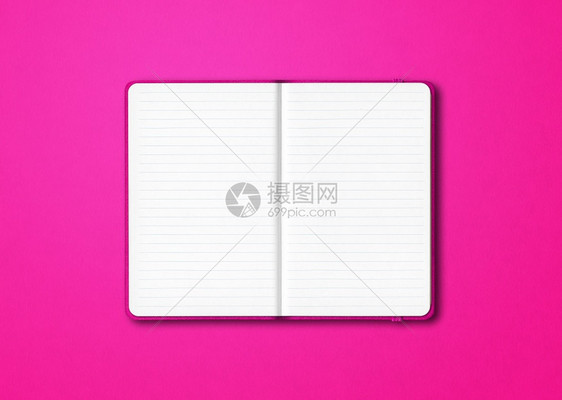 粉红色开线笔记本模型在多彩背景上隔离粉红色开线笔记本在多彩背景上隔离图片