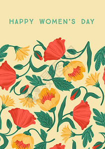 国际妇女节鲜花背景图片