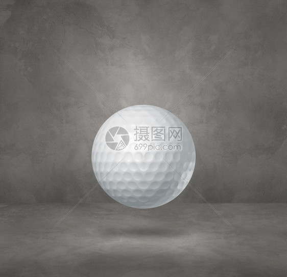 在混凝土工作室背景上被孤立的白色高尔夫球3插图混凝土工作室背景上的白色高尔夫球图片