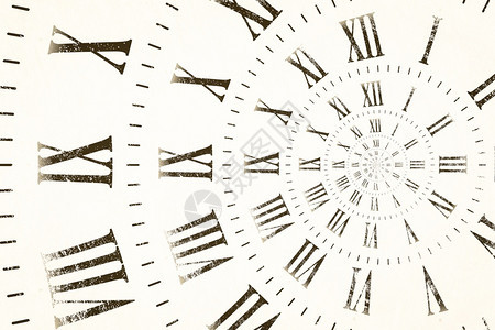 与无限时钟螺旋交错的浮化效应背景与时间和期限有关的概念抽象设计图片