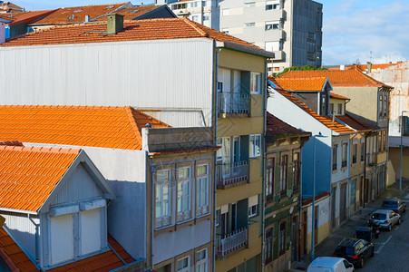 Portugal的典型住宅街道图片