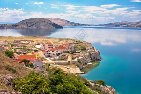 Idylic沿海村庄Medajn帕格岛croati的dlmti地区图片
