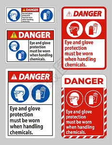 处理化学品时必须佩戴防护手套图片