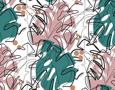 二方连续图案叶子设计图片