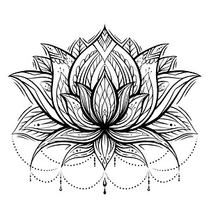 佛教莲花图案插画