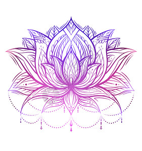 佛教莲花图案插画