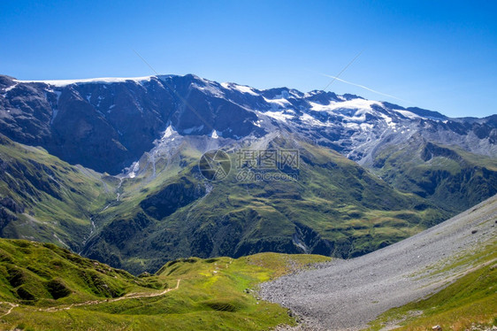 高山冰川和地景观法国高山脉冰川和地景观图片