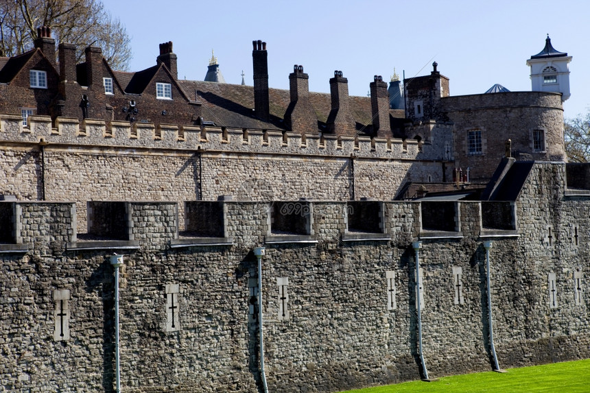 隆登高塔中世纪城堡和监狱图片
