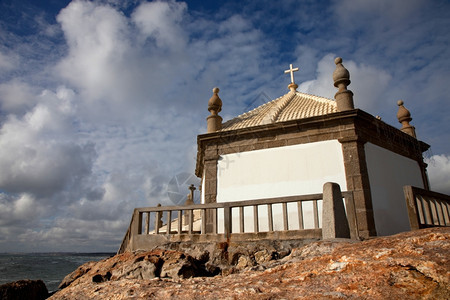 米拉马盖亚波尔古等海滩上的Senhoradper礼拜堂图片