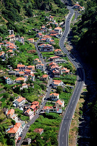 从上面看小村庄Makeir岛Potugal图片