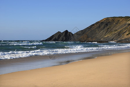 portugalx以南grve的大沙滩图片