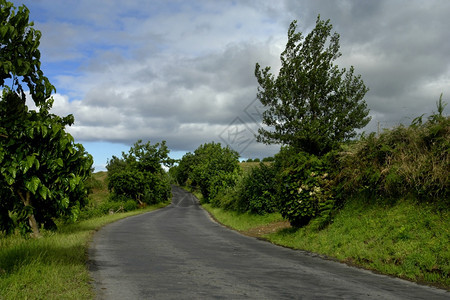SaoJrge岛的风景道路图片