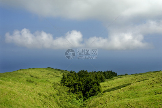 在SaoMiguel岛的沿海风景图片