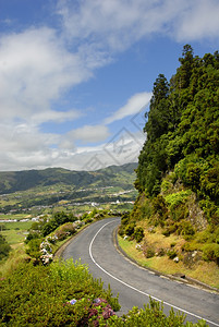 SaoJrge岛的风景道路图片