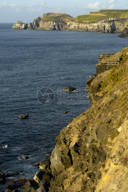 在SMiguel岛的沿海风景图片