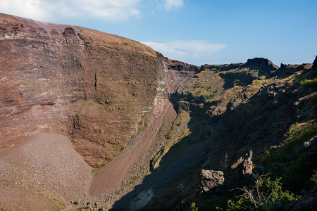 维苏威火山的火山口那不勒斯意大利图片