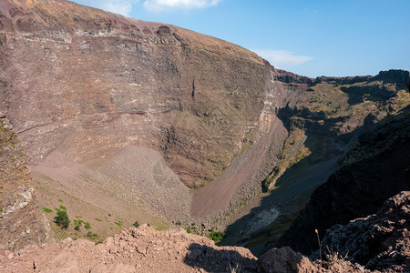 维苏威火山的火山口那不勒斯意大利图片