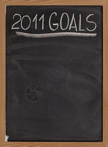 201年目标新任务和决议用黑板上白粉手写的标题下面是新年任务和决议的复制空间背景图片