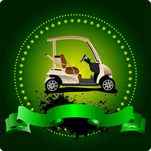 Golfer俱乐部徽章矢量插图图片