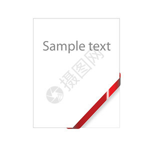 红色的角落彩带准备好您的文本销售新建邮件文免费等图片